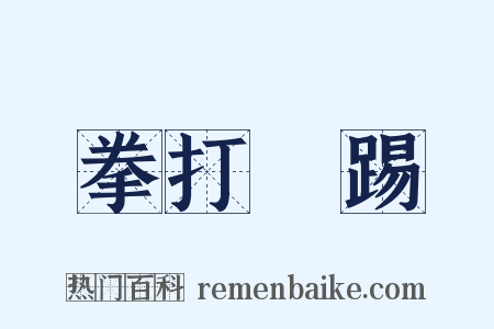 拳打腳踢是什么意思的图片